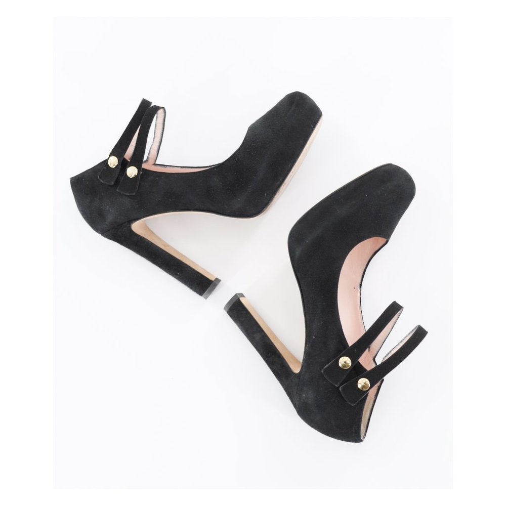KATE SPADE Double Strap Suede Mary Janes